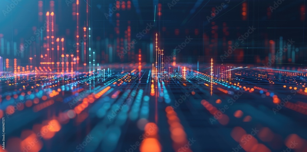 Digital Data Flow Visualization background Digital Data Flow Visualization background