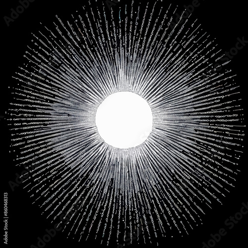 Radiant Sunburst: A Symphony of Light and Darkness
