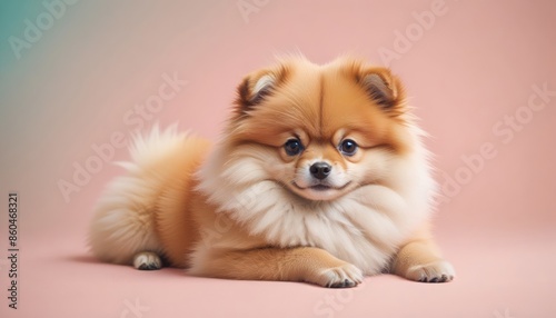 cute Puppy on clean gradient background