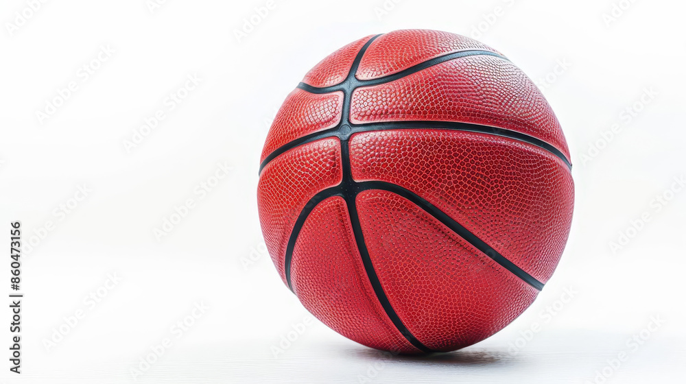 Fototapeta premium Red basketball isolated on white background.