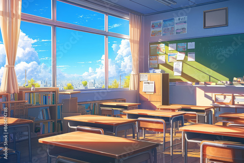 Anime Background Classroom