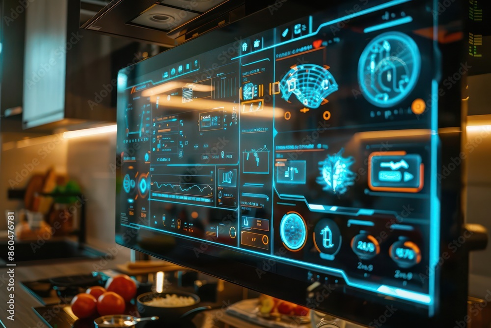 Conceptual image of a digital control panel for managing oceanic exploration with ample copy space Conceptual image of a digital control panel for managing oceanic exploration with ample copy space