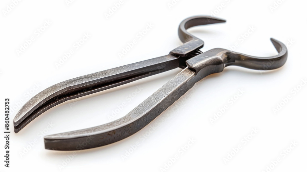 Engine piston ring expander pliers for installing piston rings isolated on white background Engine piston ring expander pliers for installing piston rings isolated on white background