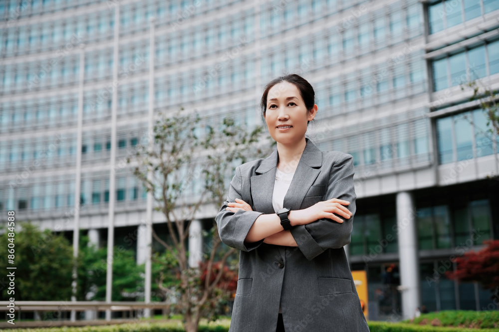 Confident Businesswoman Standing Outdoors Confident Businesswoman Standing Outdoors