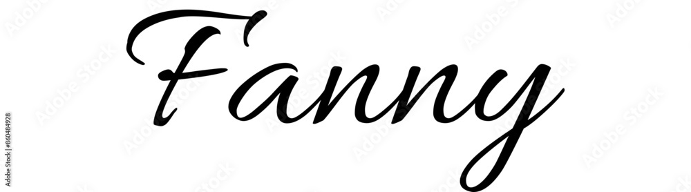 Fanny - colore nero - parola nome scritta - ideale per websites, presentazioni, biglietti, banners, sweatshirt, stampe, cricut, silhouette, sublimazioni, etichette, adesivi