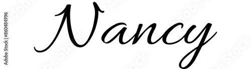 Nancy - colore nero - parola nome scritta - ideale per websites, presentazioni, biglietti, banners, sweatshirt, stampe, cricut, silhouette, sublimazioni, etichette, adesivi