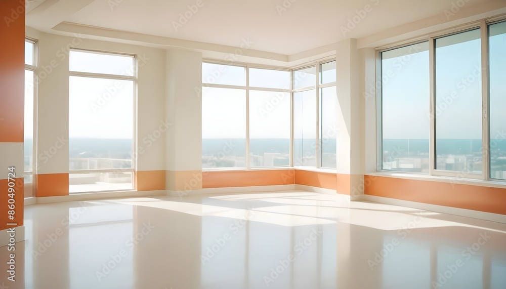 Obraz premium white and gold theme modern interior design