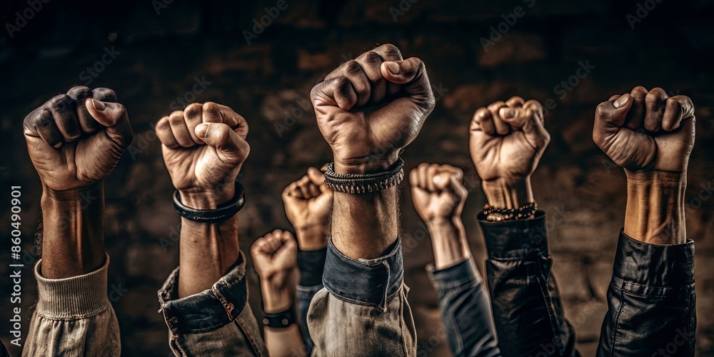 A group of people are raising their hands in the air A group of people are raising their hands in the air