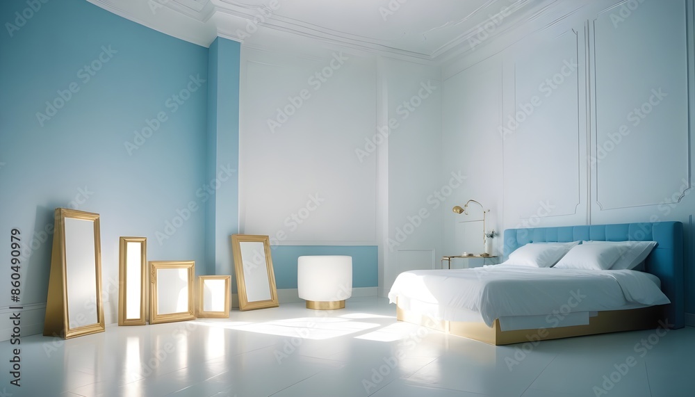 white and gold theme modern interior design