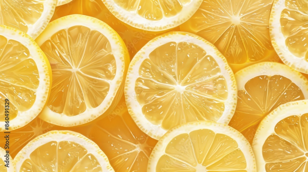 A Close-Up of Freshly Cut Lemon Slices A Close-Up of Freshly Cut Lemon Slices