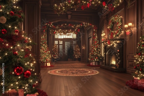 christmas celebration in realistic by generative ai