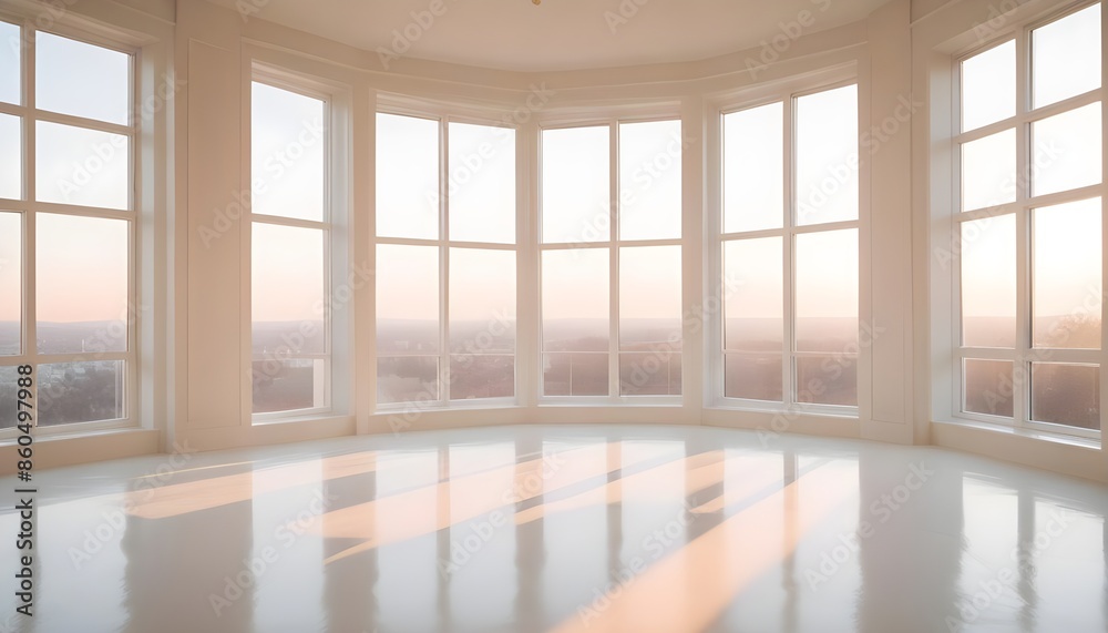 Obraz premium white and gold theme modern interior design