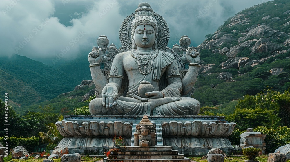 Buddha Statue in ancient tuple, travel and culture concept Buddha Statue in ancient tuple, travel and culture concept