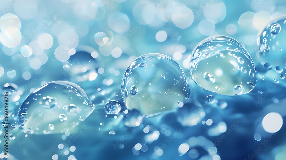 Scenic landscape showcasing water droplets