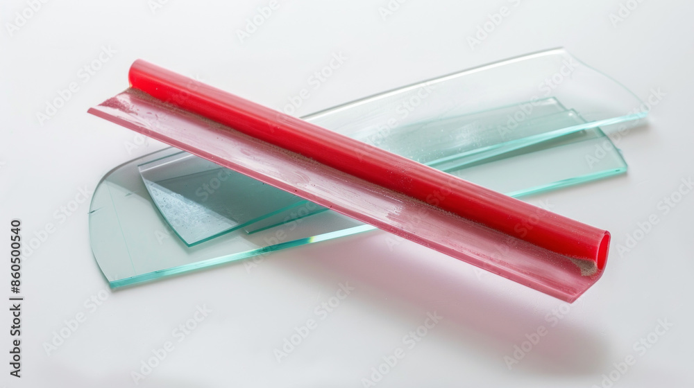 Glass scratch removal squeegees for spreading compounds evenly isolated on white background Glass scratch removal squeegees for spreading compounds evenly isolated on white background