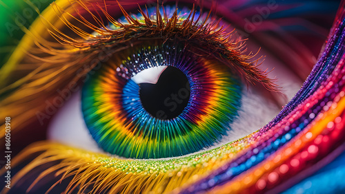 rainbow eye, LGBTQ celebration pride Month