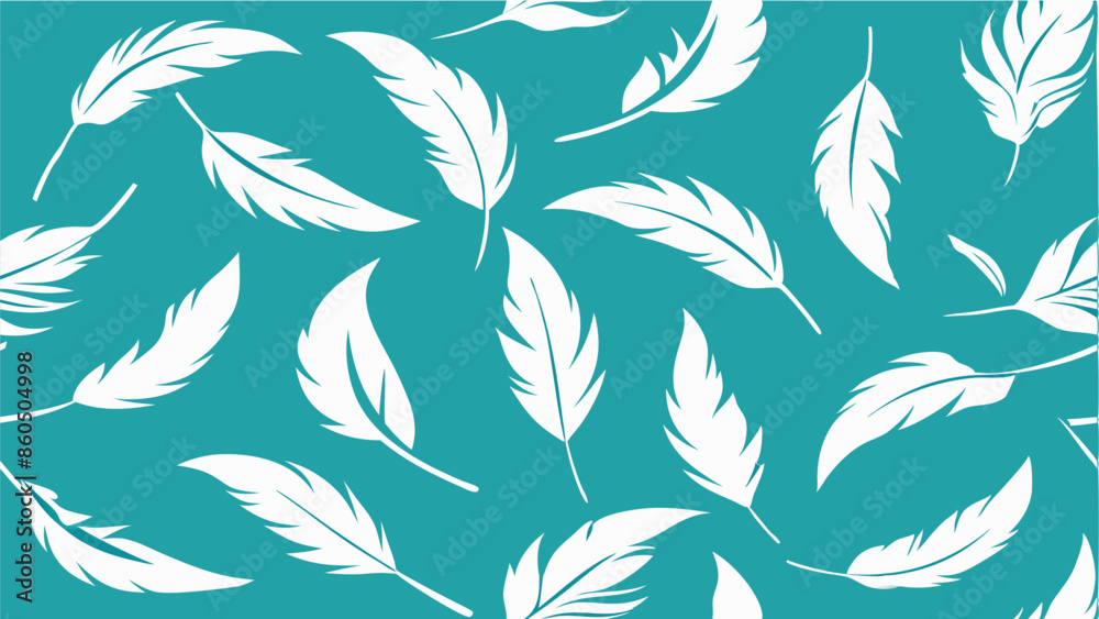 Fototapeta premium Retro style feather seamless background vector