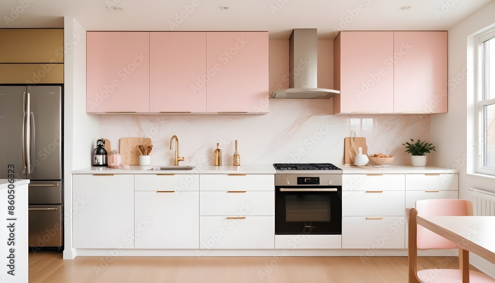 Fototapeta premium white and gold theme modern interior design