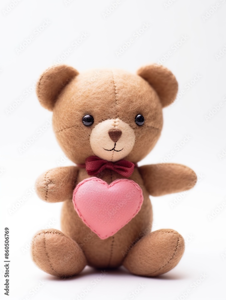 Cute teddy bear with a heart