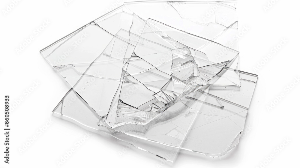 Fototapeta premium Glass scratch removal flyers for local advertising isolated on white background
