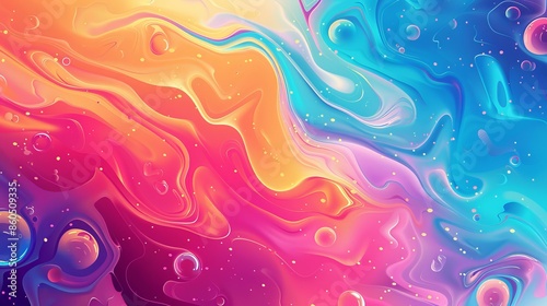 Colorful fluid background with gradients and bubbles. Use it for posters, banners, flyers, websites, and more. EPS file included.