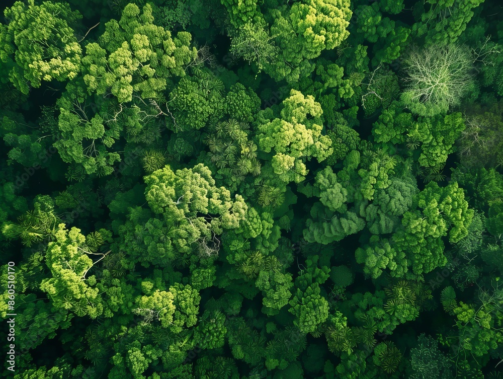 Lush Green Trees in Dense Forest, Scenic LandscapeSunlight Filtering Through Foliage. Lush Green Trees in Dense Forest, Scenic LandscapeSunlight Filtering Through Foliage.