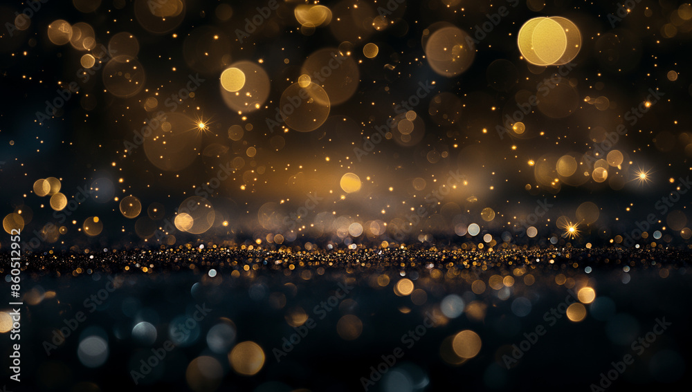 © irabublikova - A blurry image of gold and blue sparks with a dark background © irabublikova - A blurry image of gold and blue sparks with a dark background