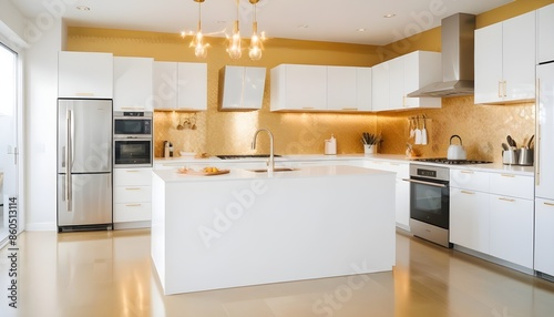 white and gold theme modern interior design