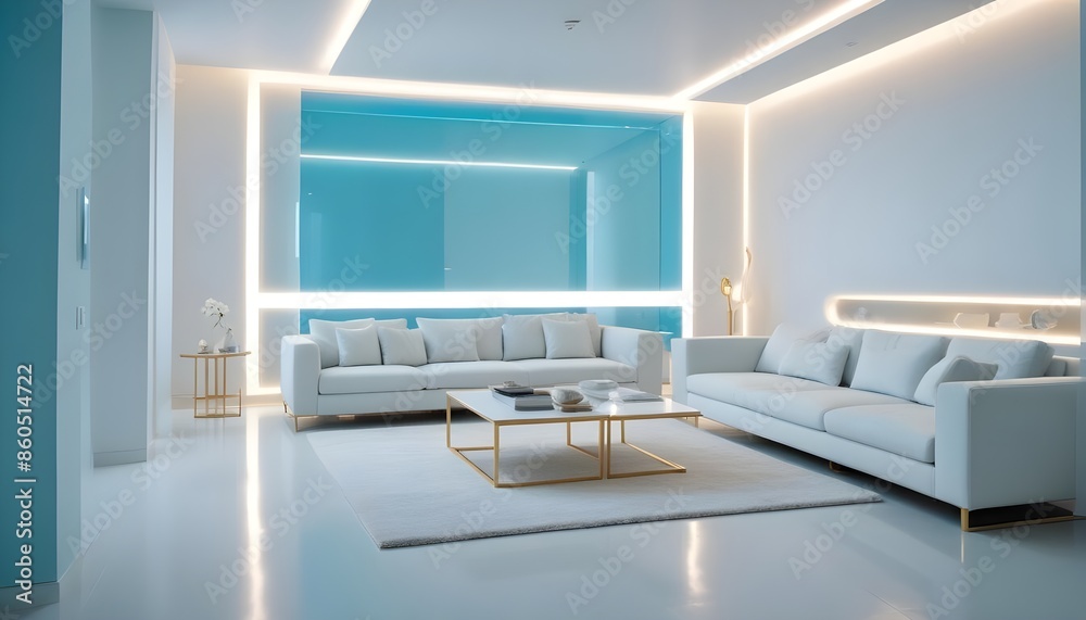 white and gold theme modern interior design