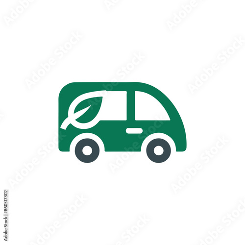 Electric eco car logo design template vector