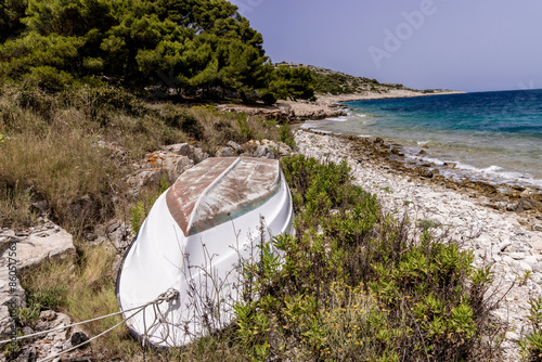  The Mediterranean coast of the island Zirje in Croatia