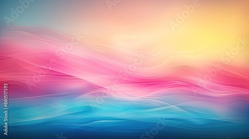Vibrant colorful abstract background with gradient waves of pink, blue, and yellow hues blending seamlessly for a dynamic visual appeal.