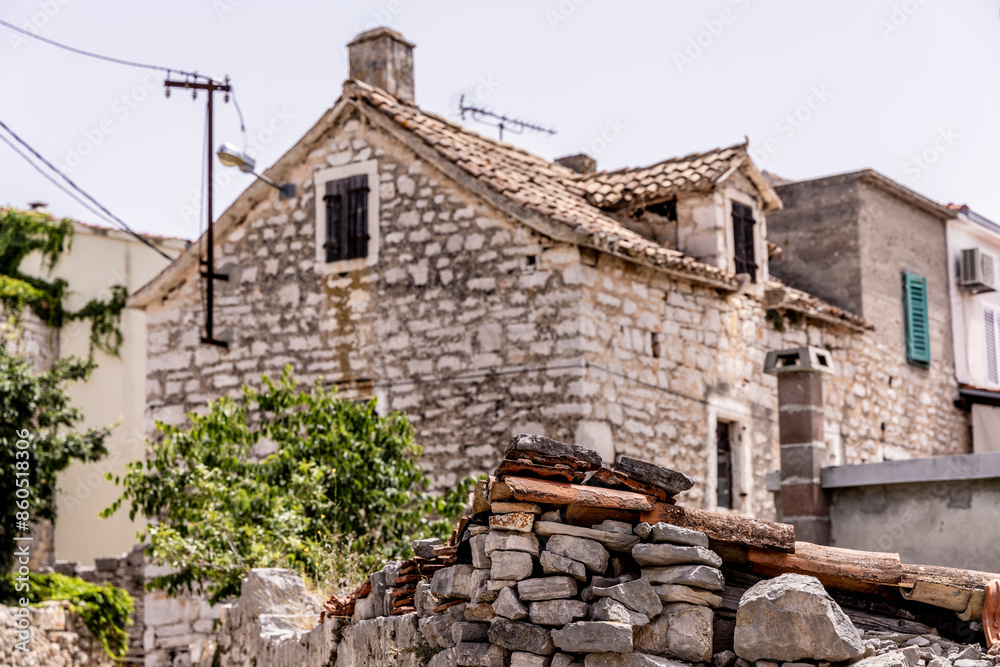 Strolling through the streets of the decaying village of Zirje on the island of the same name in Croatia