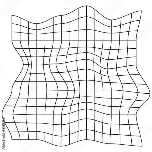 Streetwear Mesh Element. Geometry wireframe shapes and grids in neon pink color. 3D hearts, abstract backgrounds, patterns, cyberpunk elements in trendy psychedelic rave style. 00s Y2k retro futuristi