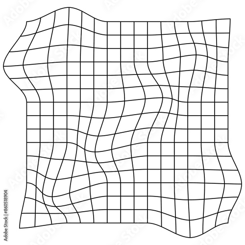 Streetwear Mesh Element. Geometry wireframe shapes and grids in neon pink color. 3D hearts, abstract backgrounds, patterns, cyberpunk elements in trendy psychedelic rave style. 00s Y2k retro futuristi