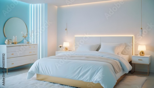 white and gold theme modern interior design