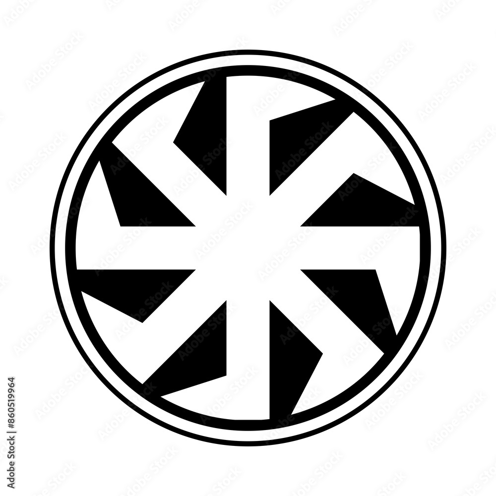 Kolovrat symbol icon illustration Kolovrat symbol icon illustration