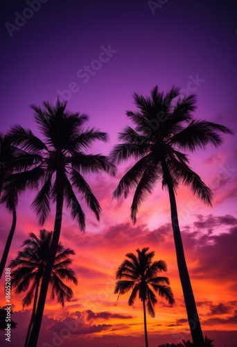 dusk sky palm tree tropical twilight nature scene, sunset, sunrise, silhouette, exotic, horizon, shadow, serene, peaceful, landscape, sun, beauty, scenery, darkening