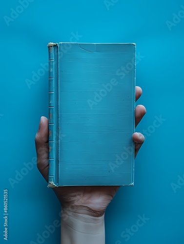 Imagen en azul de un libro con portada azul