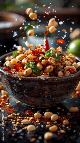 Plato de garbanzos salteado con verduras