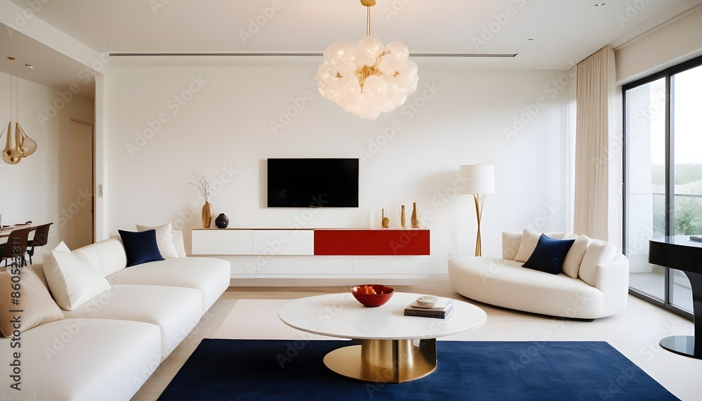 white and gold theme modern interior design