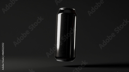 mock up floating aluminum 330ml can bottle, white background, Ai generated Images photo