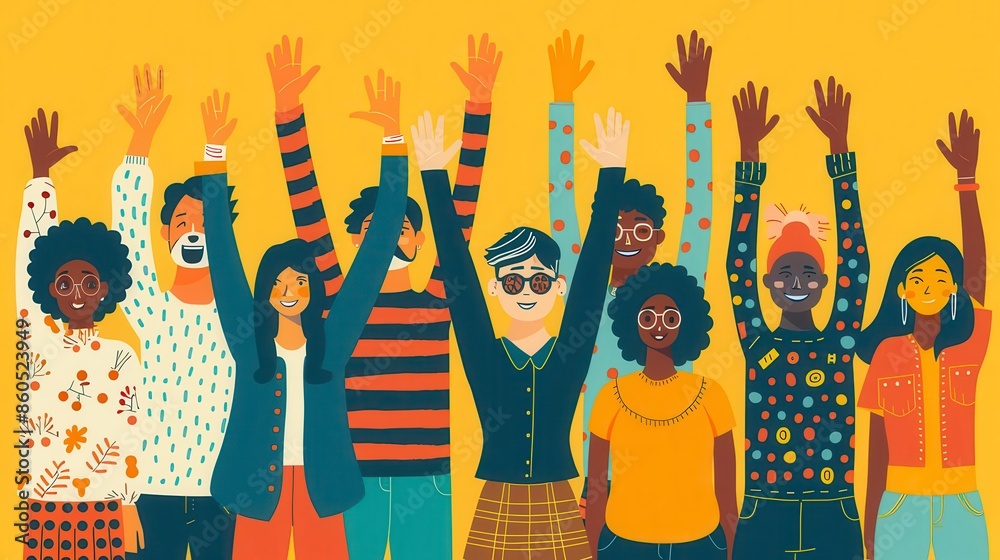 A bold image of lefthanded individuals from various cultures raising their hands in solidarity, celebrating Lefty Pride on International LeftHanded Day