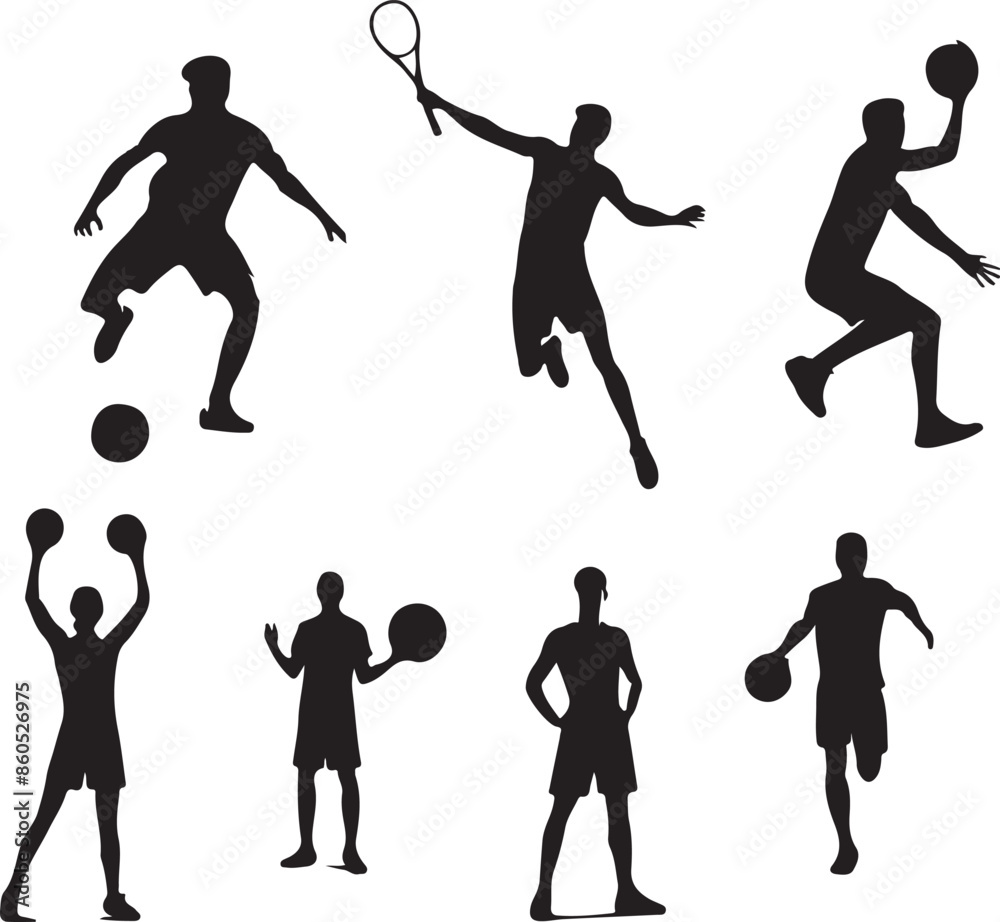 Sports activities silhouette vector illustration Sports activities silhouette vector illustration