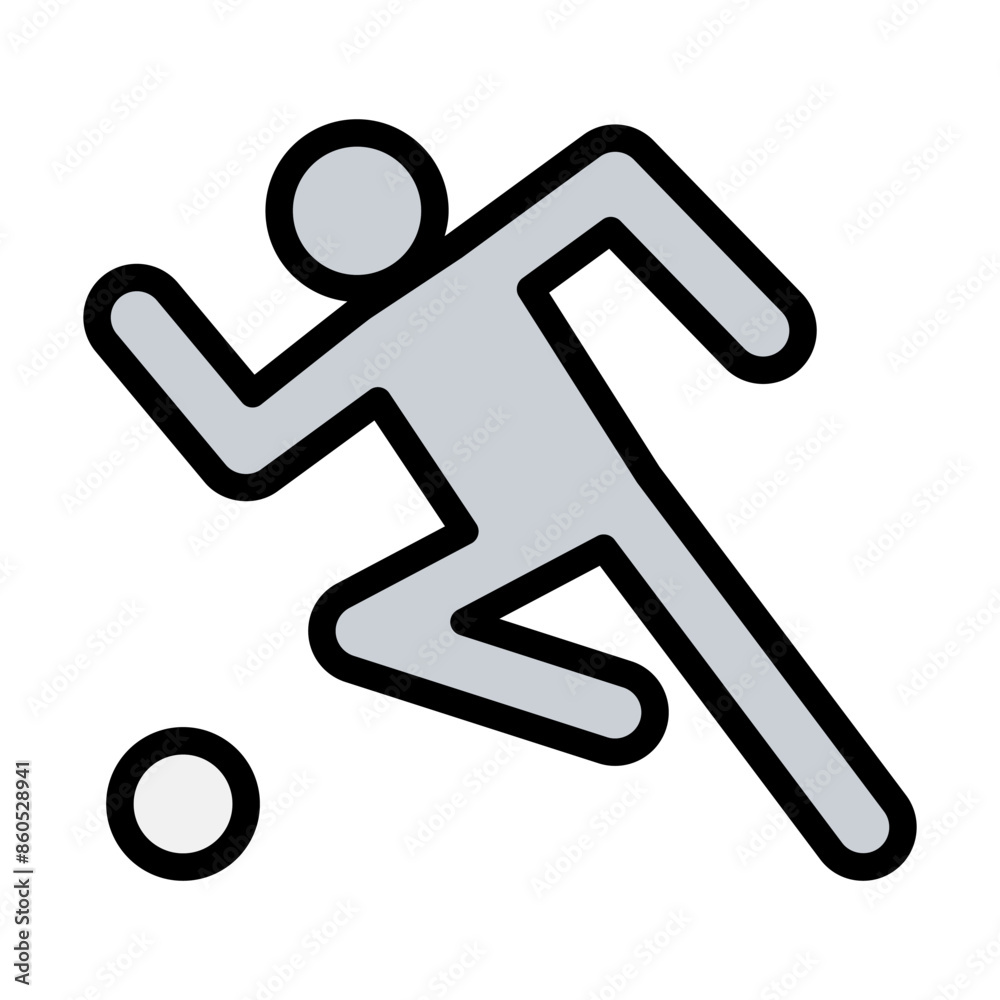 Playing football icon Playing football icon