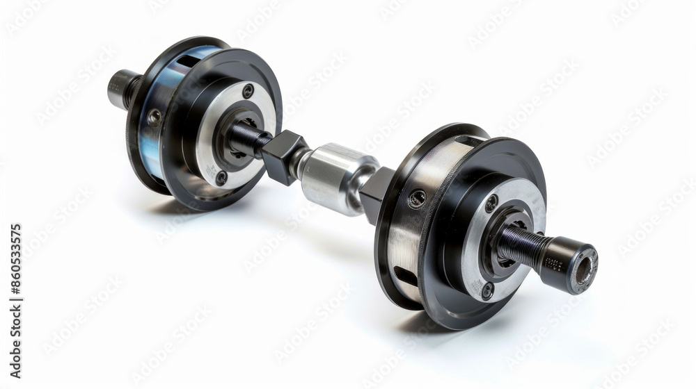 Torque sensors for measuring rotational forces in vehicle systems isolated on white background Torque sensors for measuring rotational forces in vehicle systems isolated on white background