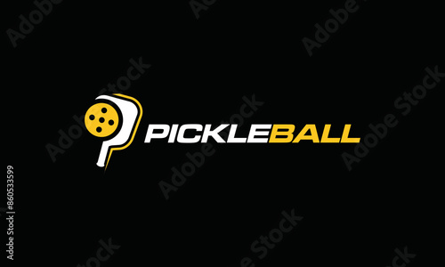 illustration for padel sport pickleball logo design