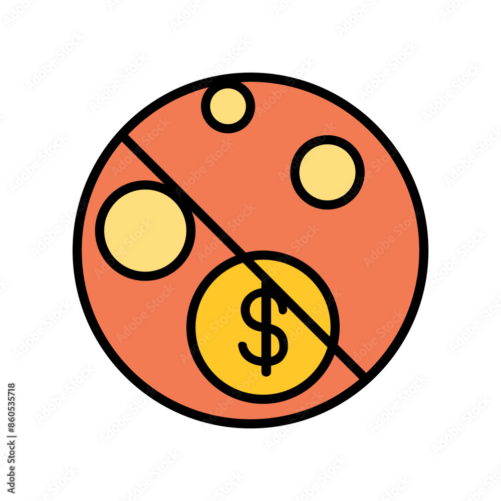 Fototapeta premium Economic sanction icon