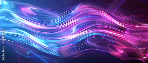 Abstract futuristic background with energy waves, front view, capture the essence of vibrant motion, cybernetic tone, Vivid color scheme