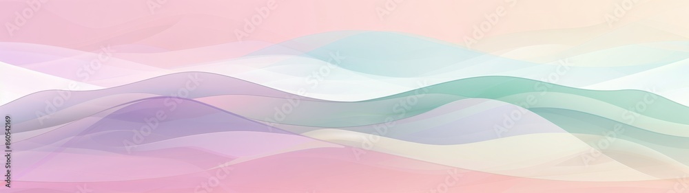 An elegant abstract image showcasing soft pastel gradient wavy lines An elegant abstract image showcasing soft pastel gradient wavy lines